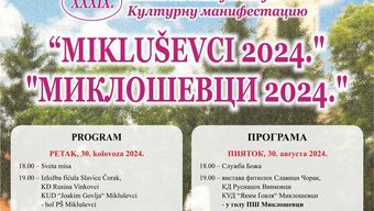 39. KULTURNA MANIFESTACIJA "MIKLUŠEVCI 2024"