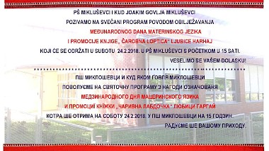ODRŽAN MEĐUNARODNI DAN JEZIKA I PROMOCIJA KNJIGE "ČAROBNA LOPTICA"LJUBICE HARHAJ U MIKLUŠEVCIMA