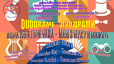 DUODRAMA „JEDNA ŽENA I DVA MUŽA“ KUD JOAKIM HARDI U OSIJEKU